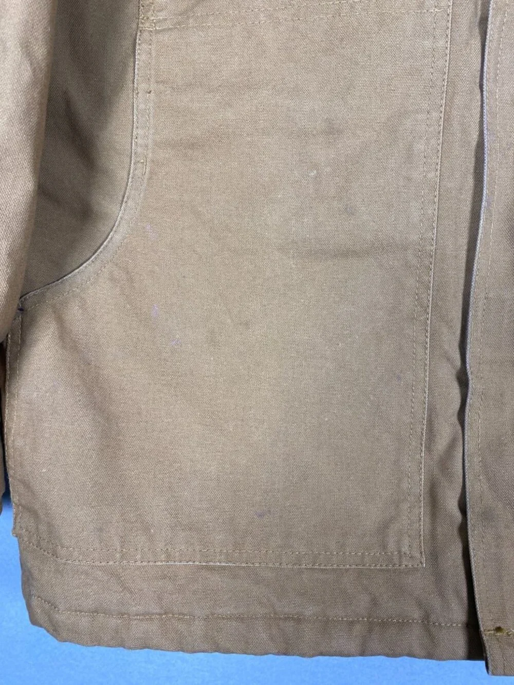 Berne Mens Tan Work Jacket XL Regular Cotton Shell Corduroy Collar Insulated